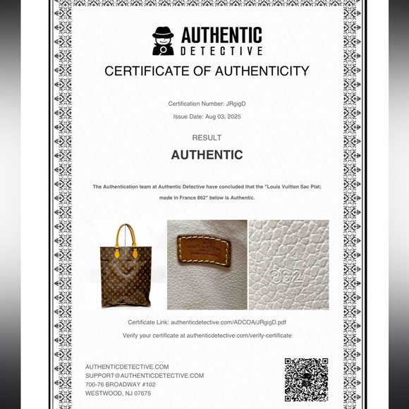 Louis Vuitton Vintage Monogram Sac Plat Handbag with COA EUC - Picture 5 of 12